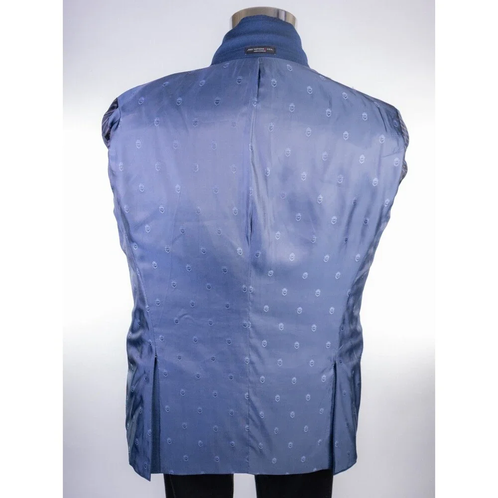John Varvatos MARZOTTO Wool Blazer Sport Coat Sz 40R Blue Two Button Jacket
